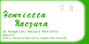 henrietta maczura business card